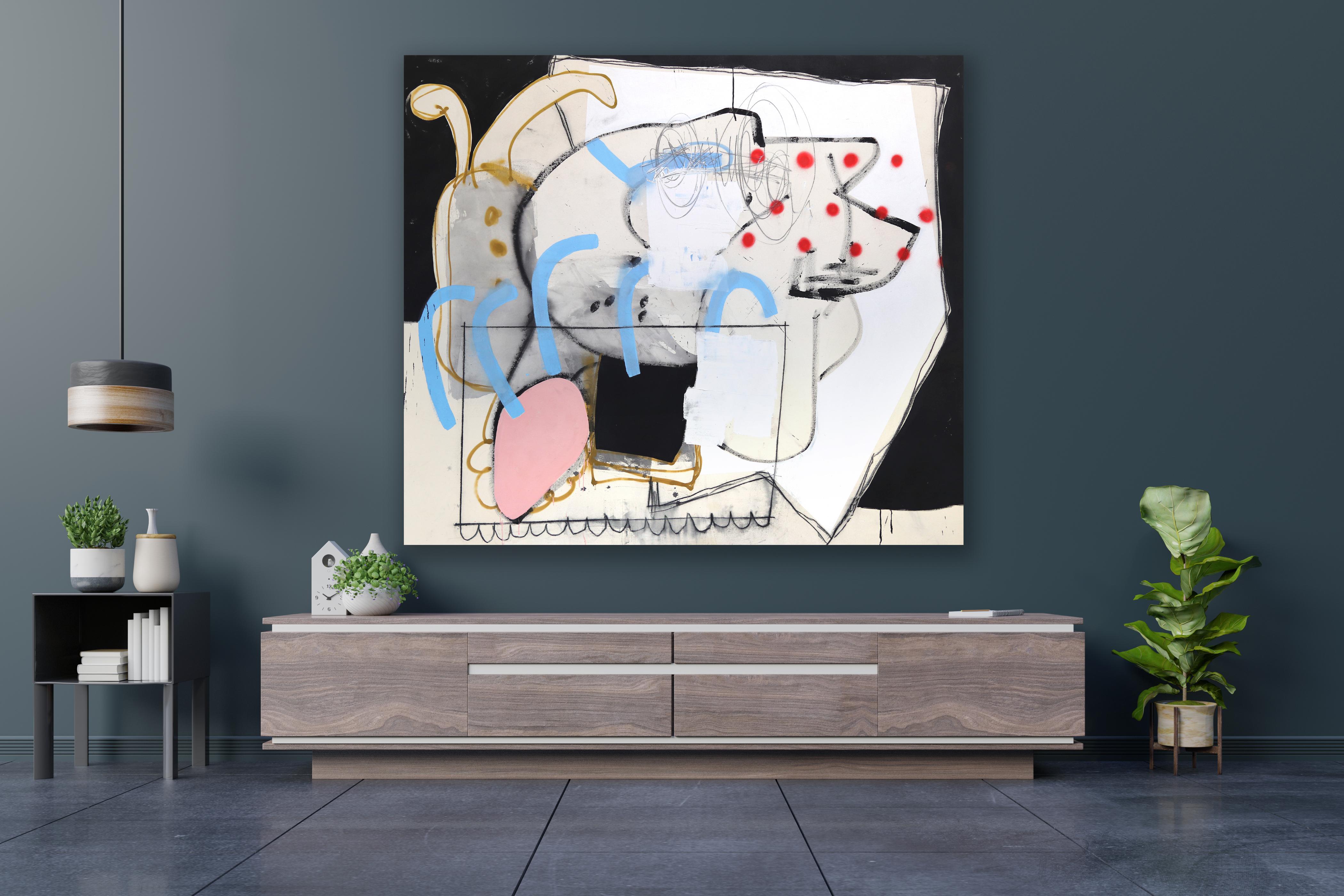 I AM YOUR SASSY LOVER - Large Abstract Multicolor Artwork by Taylor Anton White For Sale 2