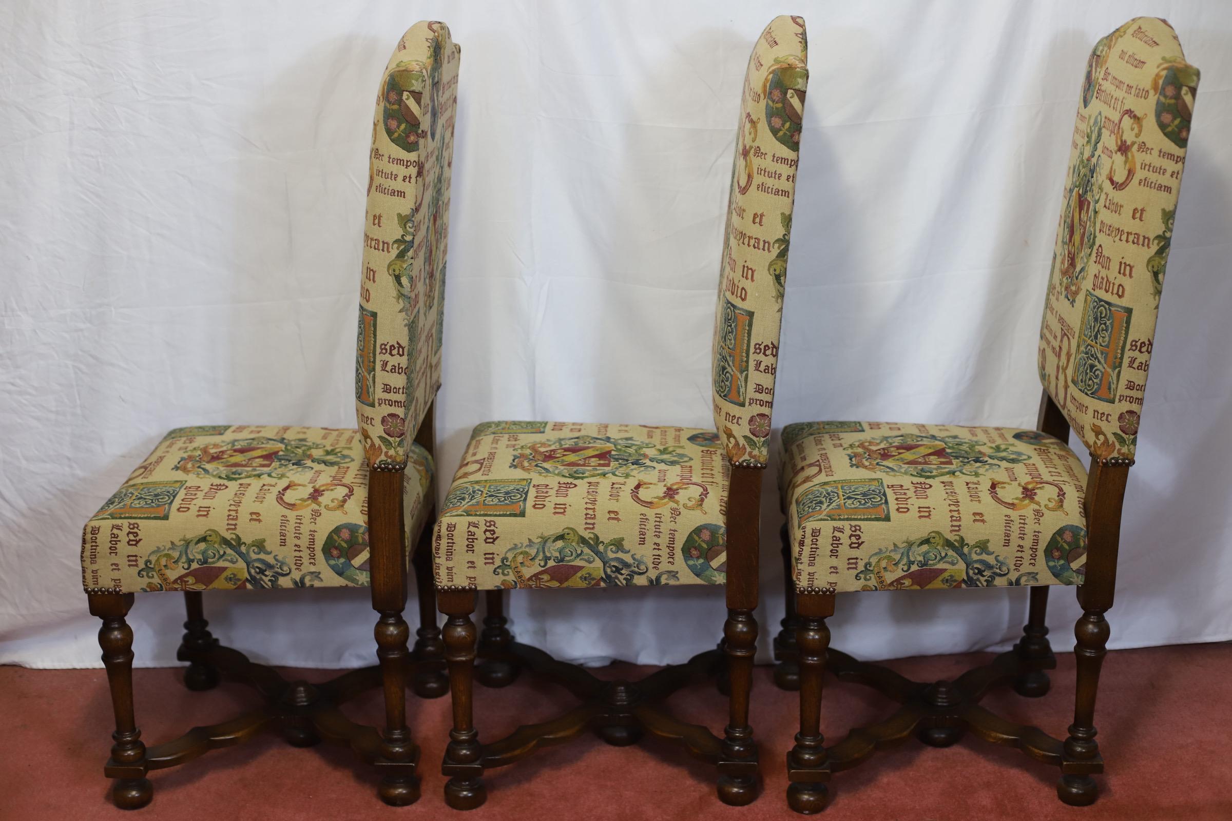 Contemporary Taylor&Co Stunning Set Of Eight Oak Upholstered Dining Chairs For Sale