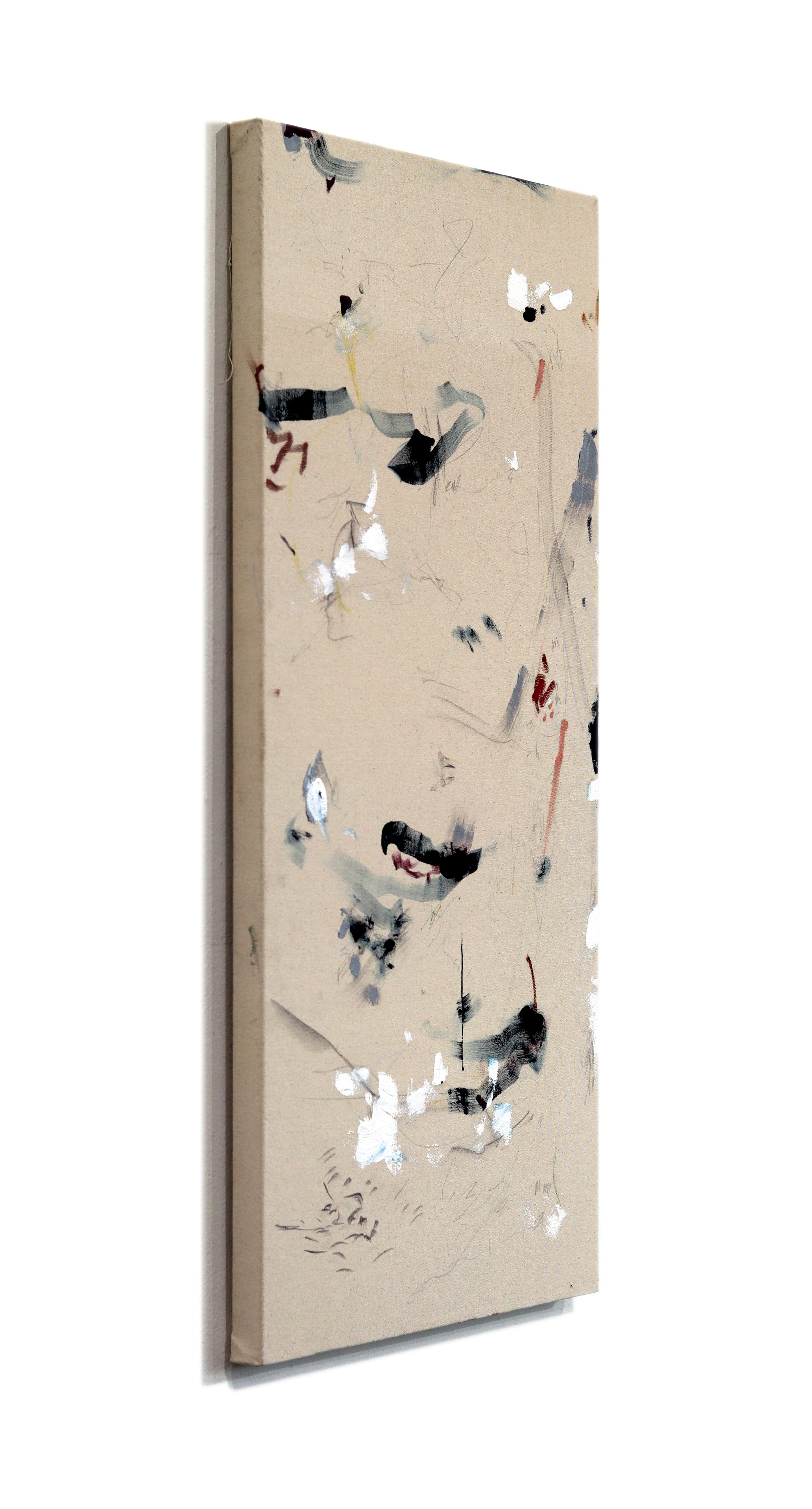 A Funny Feeling - Original Contemporary Abstract Textural Painting on Canvas For Sale 1