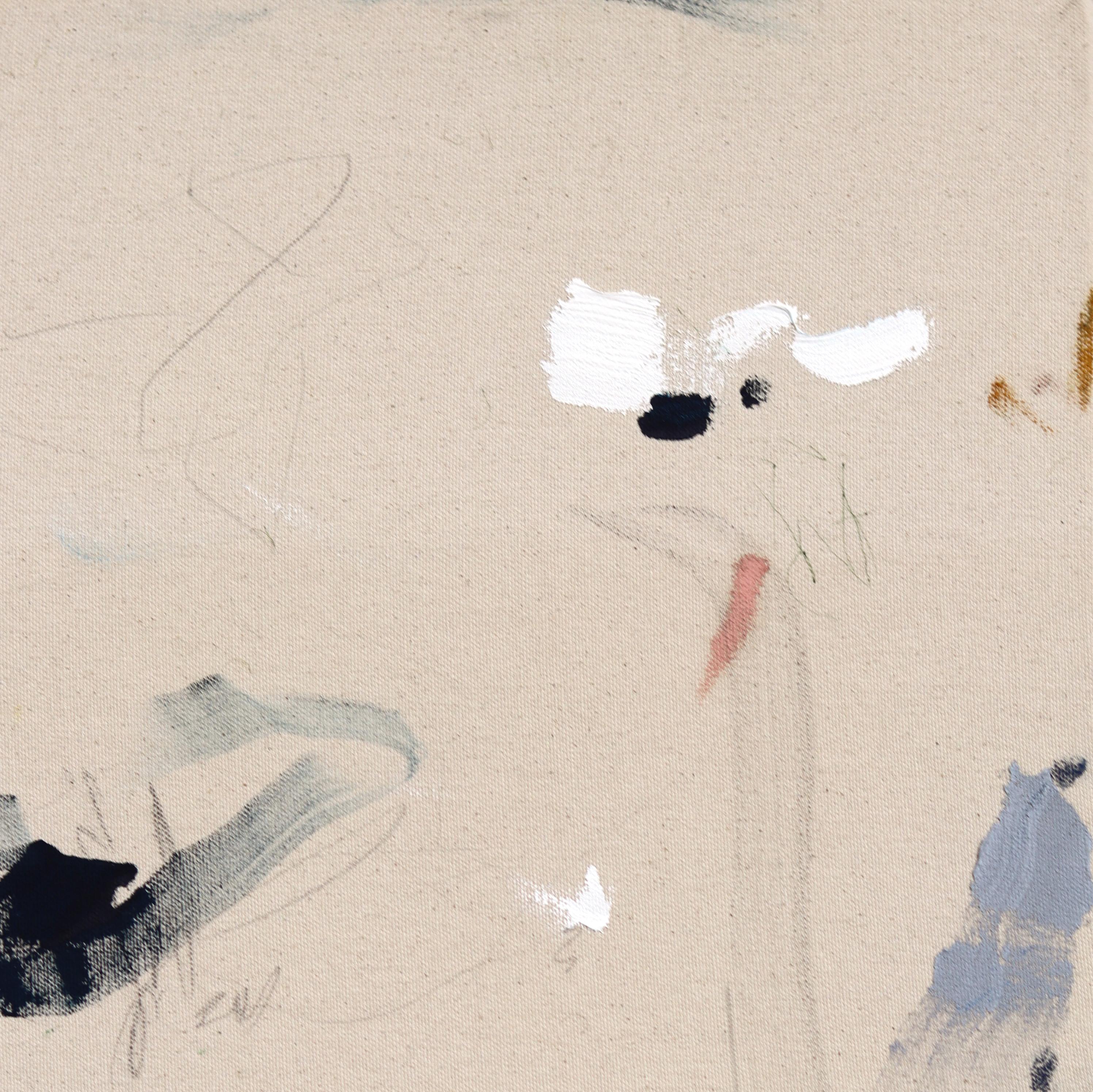 A Funny Feeling - Original Contemporary Abstract Textural Painting on Canvas For Sale 5