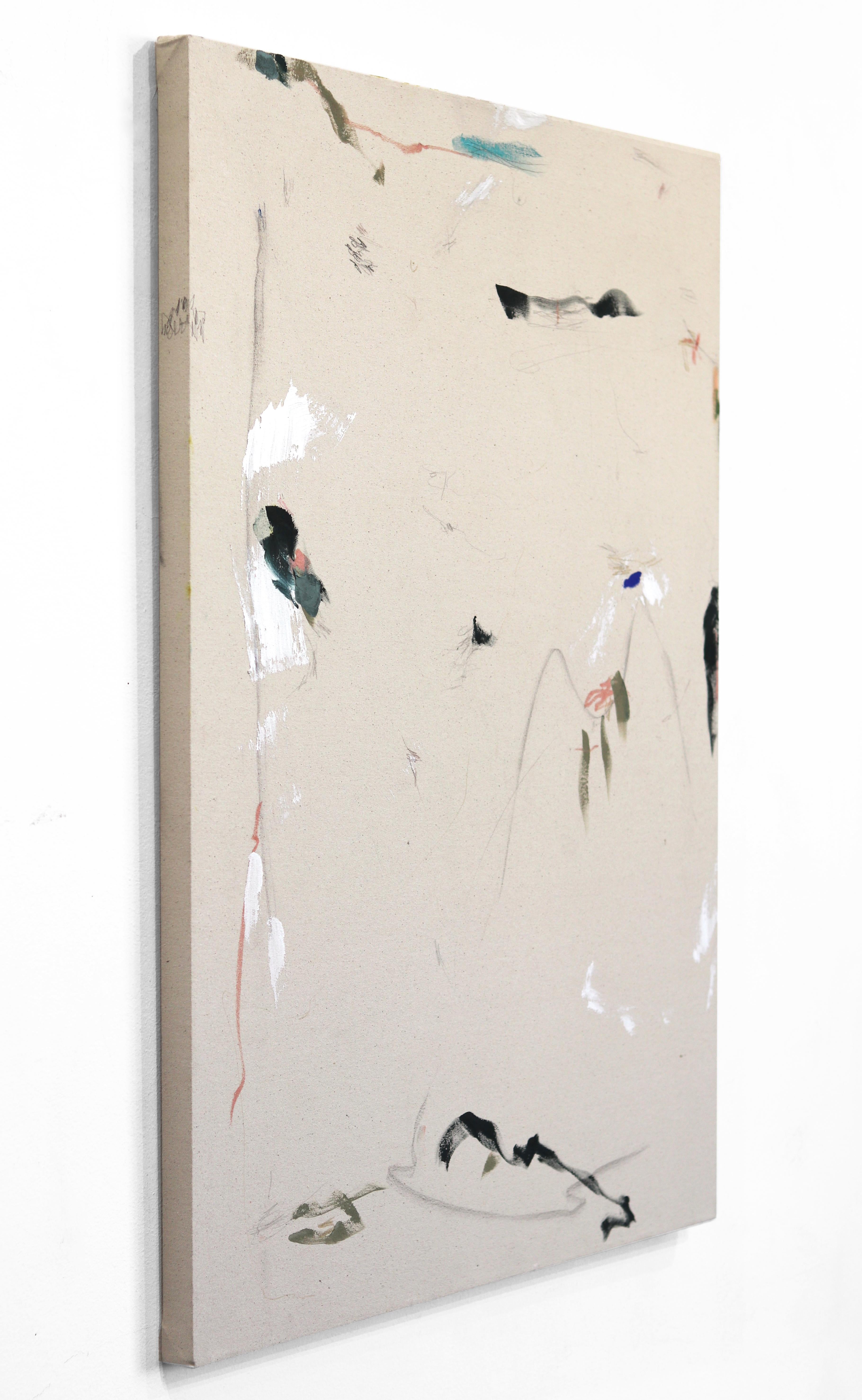 A Loud Noise In The Forest - Original Abstract Textural Painting on Canvas - Minimalist Mixed Media Art by Taylour Martin