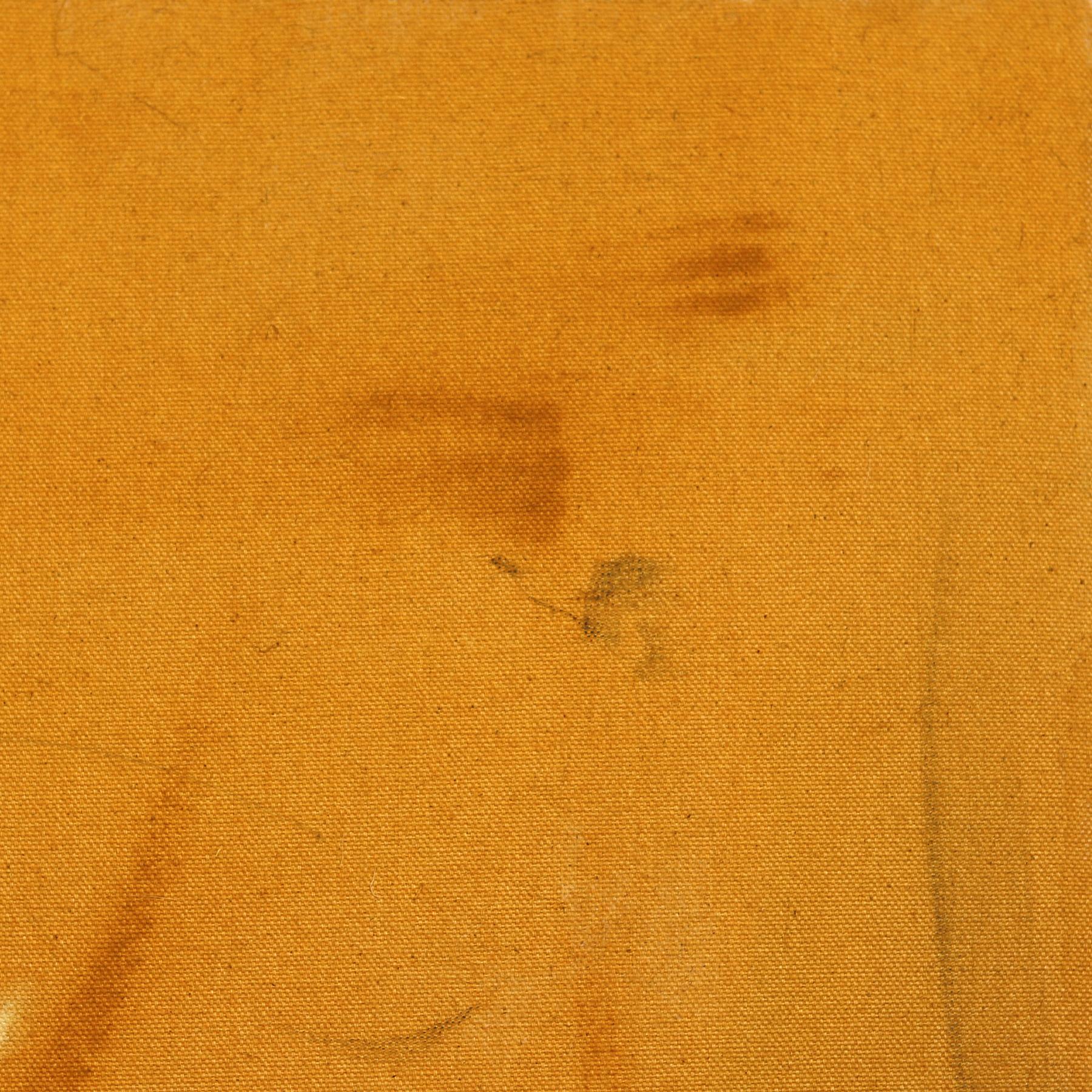 Burned In Your Shadow - Original Minimalist Yellow Abstract Textural Painting im Angebot 2