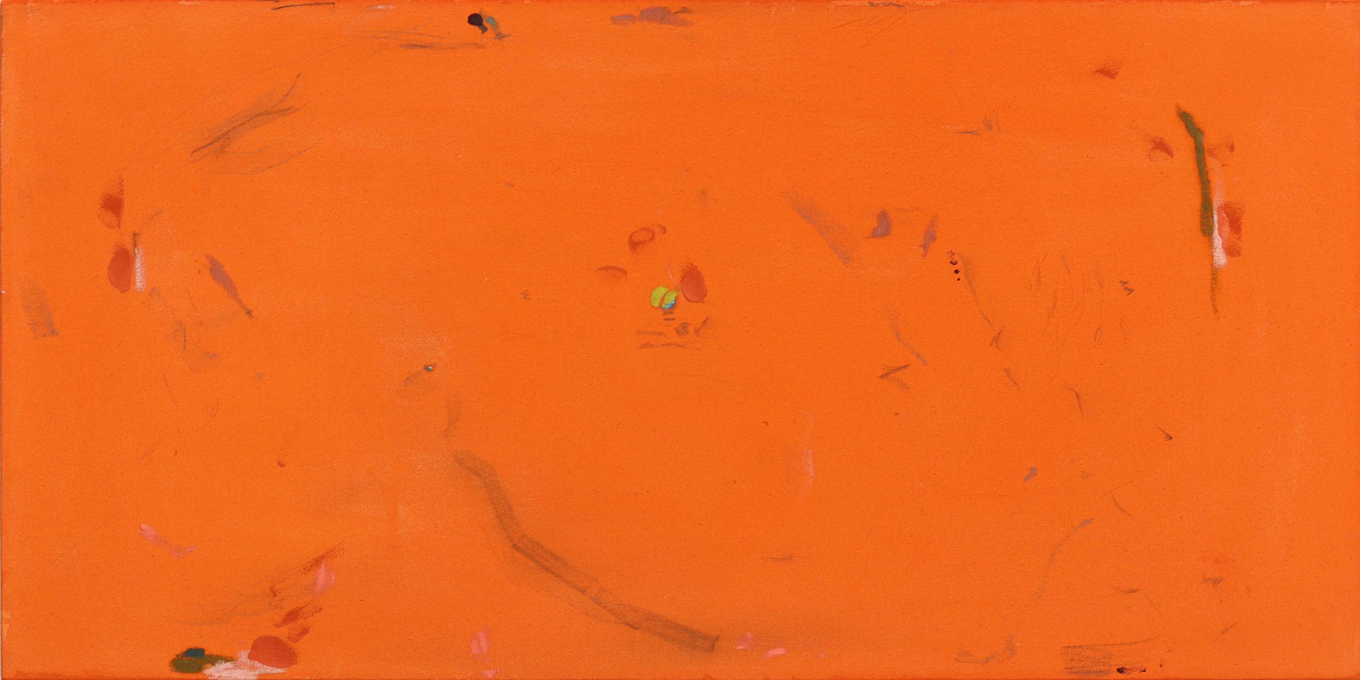 Taylour Martin Abstract Painting - Glass Octopus - Original Vibrant Orange Abstract Textural Painting on Canvas