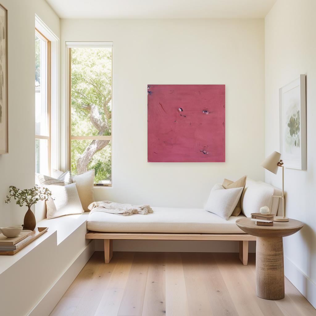 Hot Summer - Original Contemporary Vibrant Abstract Textural Painting on Canvas - Pink Abstract Painting by Taylour Martin