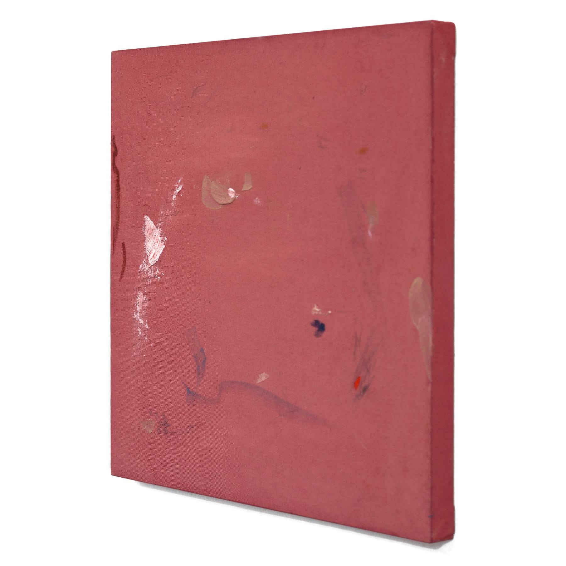 I Prefer The Lights Off - Abstrakte staubige Rose Tone Textural Malerei auf Leinwand (Pink), Abstract Painting, von Taylour Martin