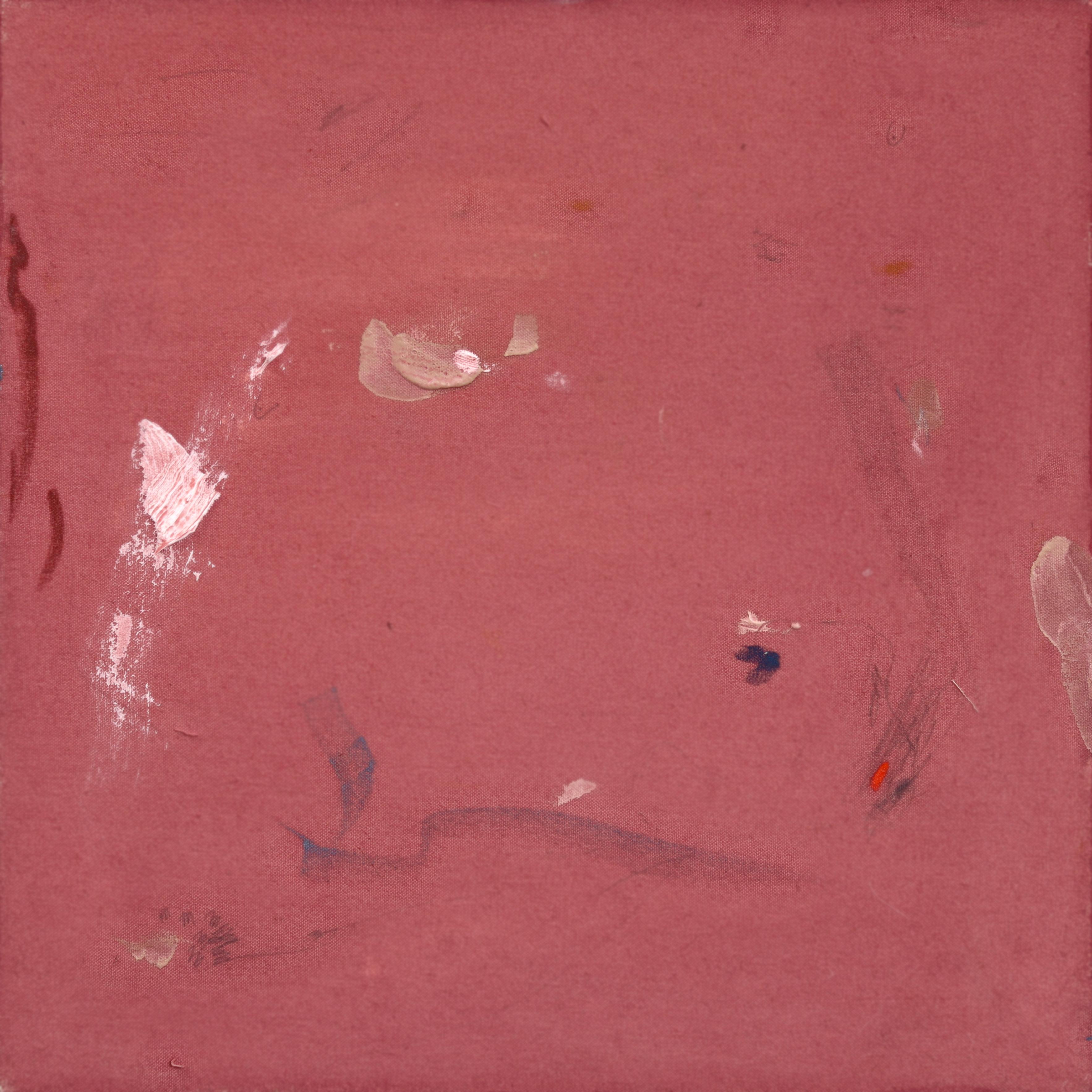 Taylour Martin Abstract Painting – I Prefer The Lights Off - Abstrakte staubige Rose Tone Textural Malerei auf Leinwand