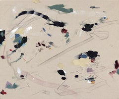 No soy perfecto pero lo intento - Pintura abstracta sobre lienzo natural crudo