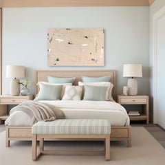 Make Me Feel - Minimalist Large Abstract Painting on Natural Canvas