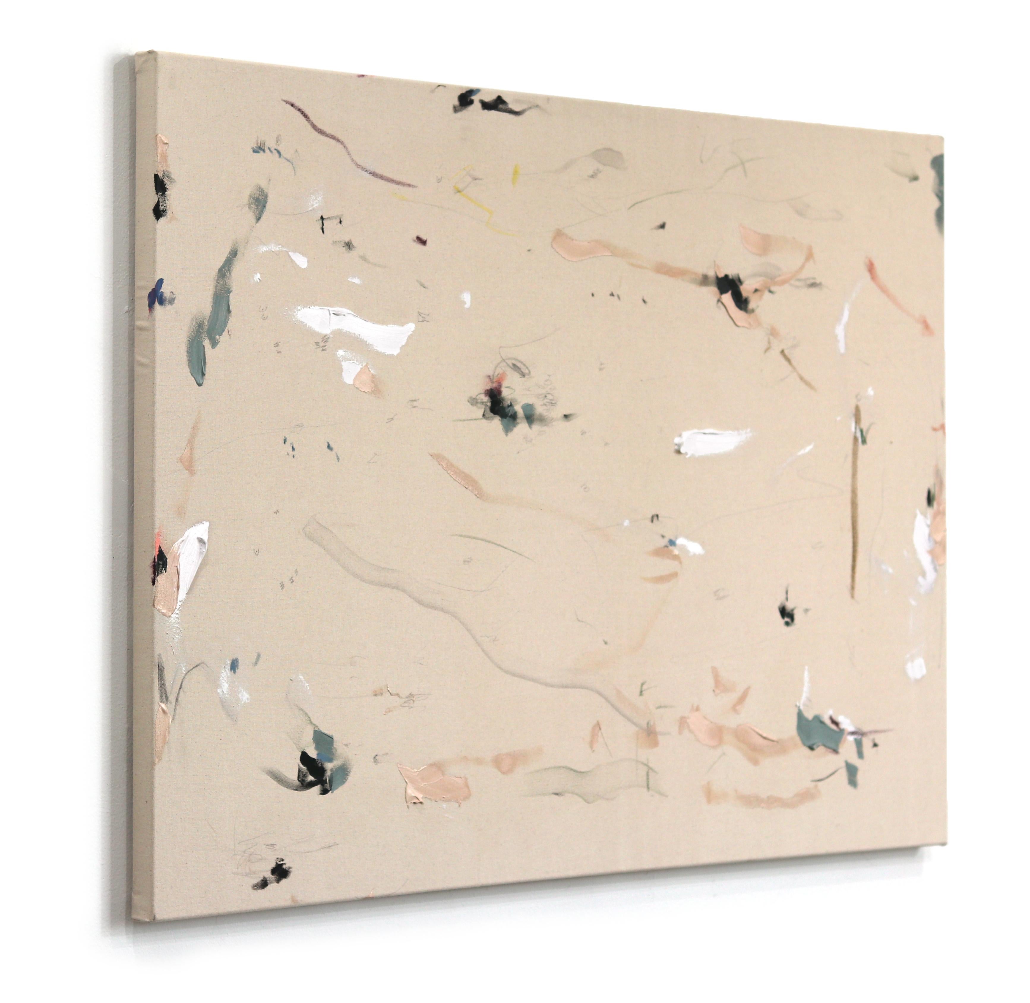 Make Me Feel - Quadro astratto minimalista di grandi dimensioni su tela Nature in vendita 1
