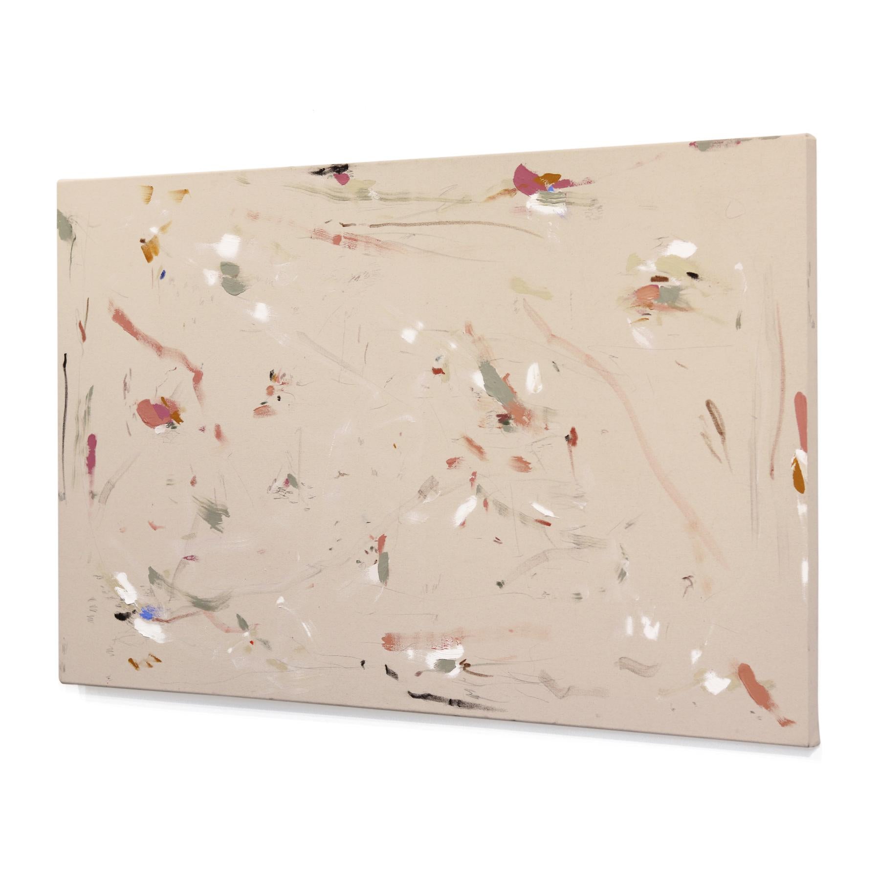 Mr. Lawrence - Pittura astratta minimalista su tela Nature - Abstract Painting Beige di Taylour Martin