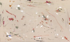 Mr. Lawrence - Pintura abstracta minimalista sobre lienzo natural