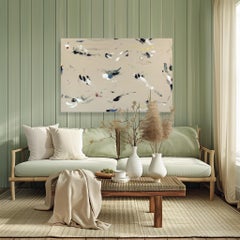 Paper Dolls - Original Contemporary Abstract Textural Painting on Canvas