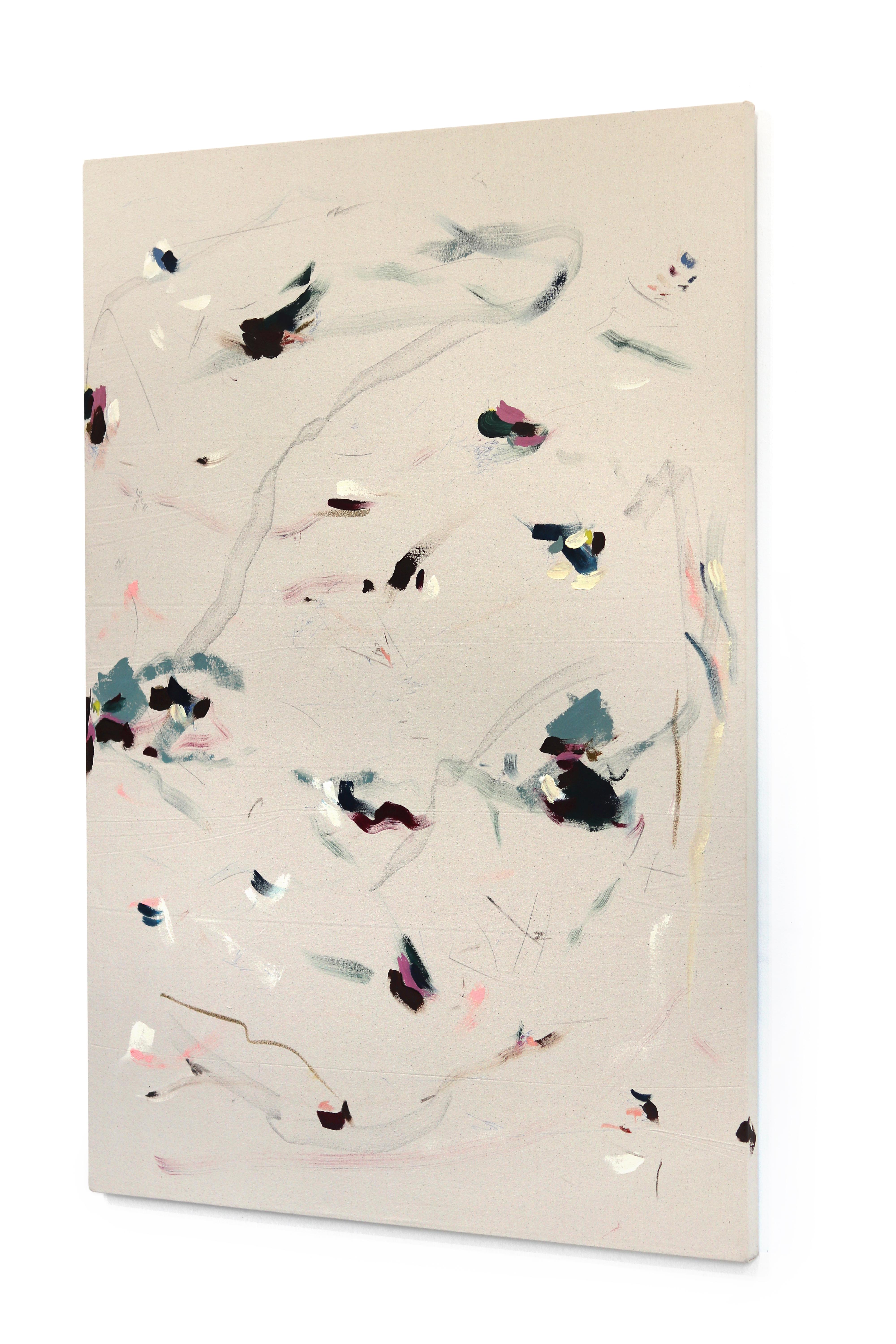 Paper Thin - Quadro astratto minimalista di grandi dimensioni su tela Nature - Abstract Painting Beige di Taylour Martin