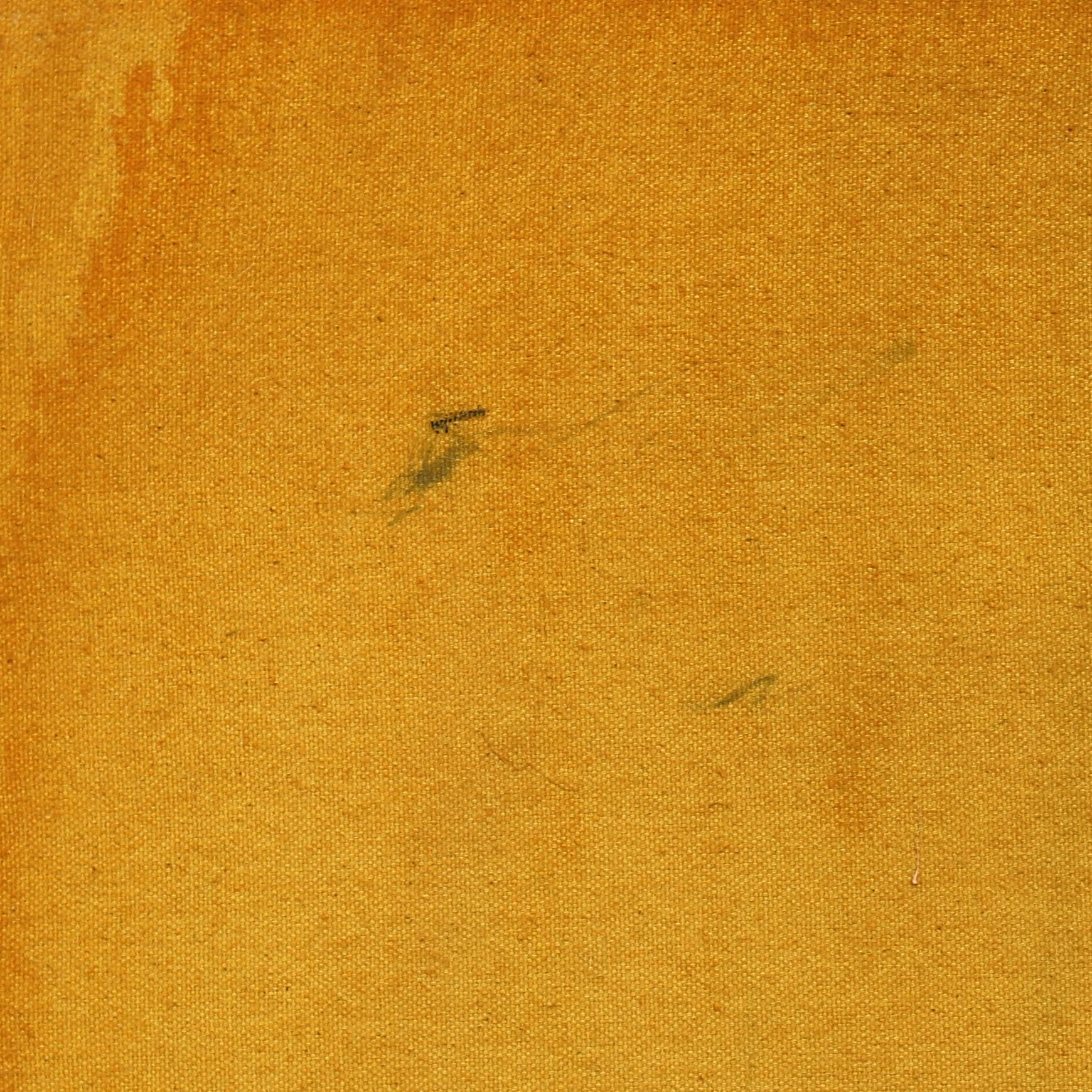 Estate 1999 - Quadro astratto minimalista giallo-oro caldo e nostalgico 2