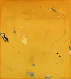 Verano 1999 - Minimalista Pintura Abstracta Nostálgica Amarillo Dorado Cálido