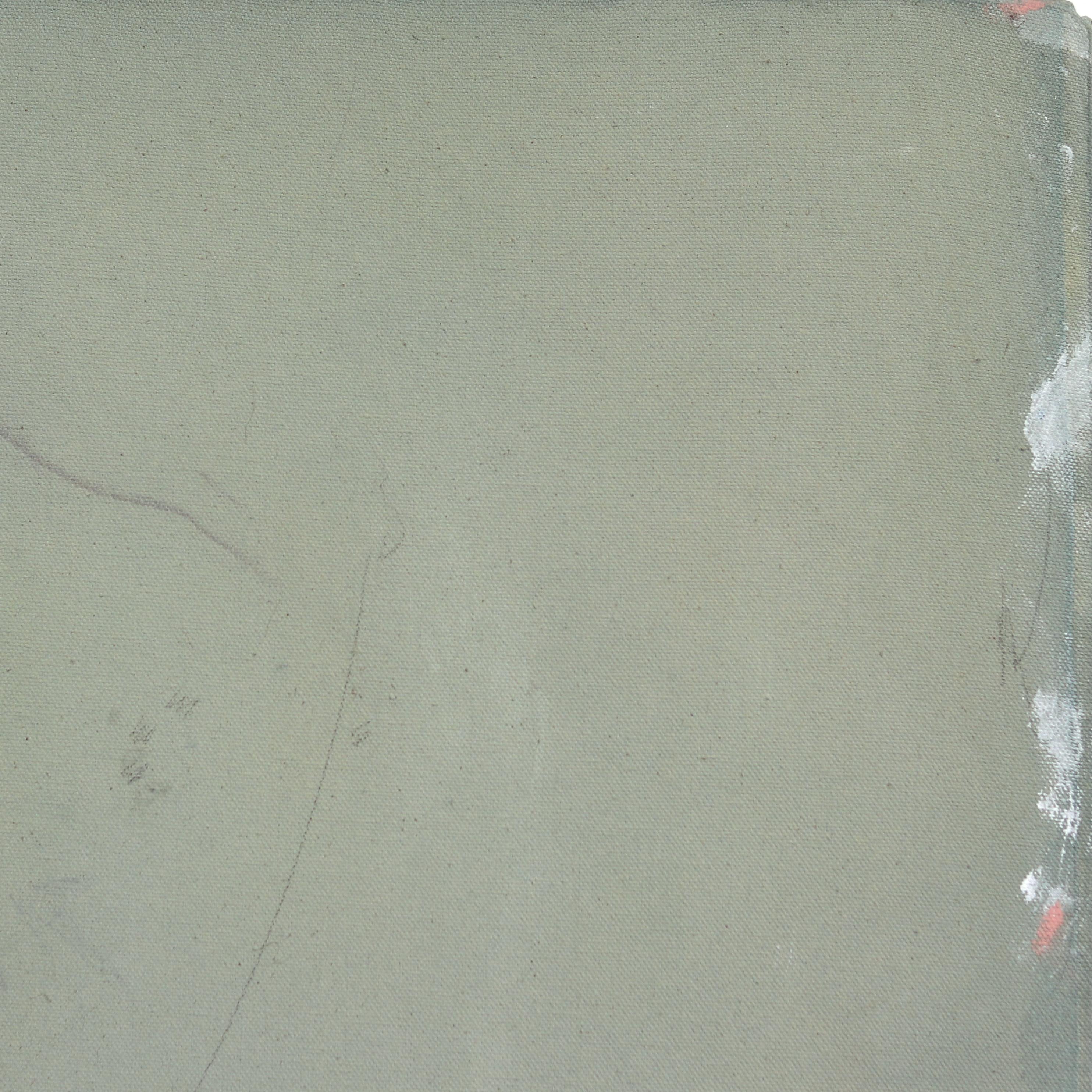 Till Forever Falls Apart - Green Minimalist Abstract Painting on Canvas For Sale 4