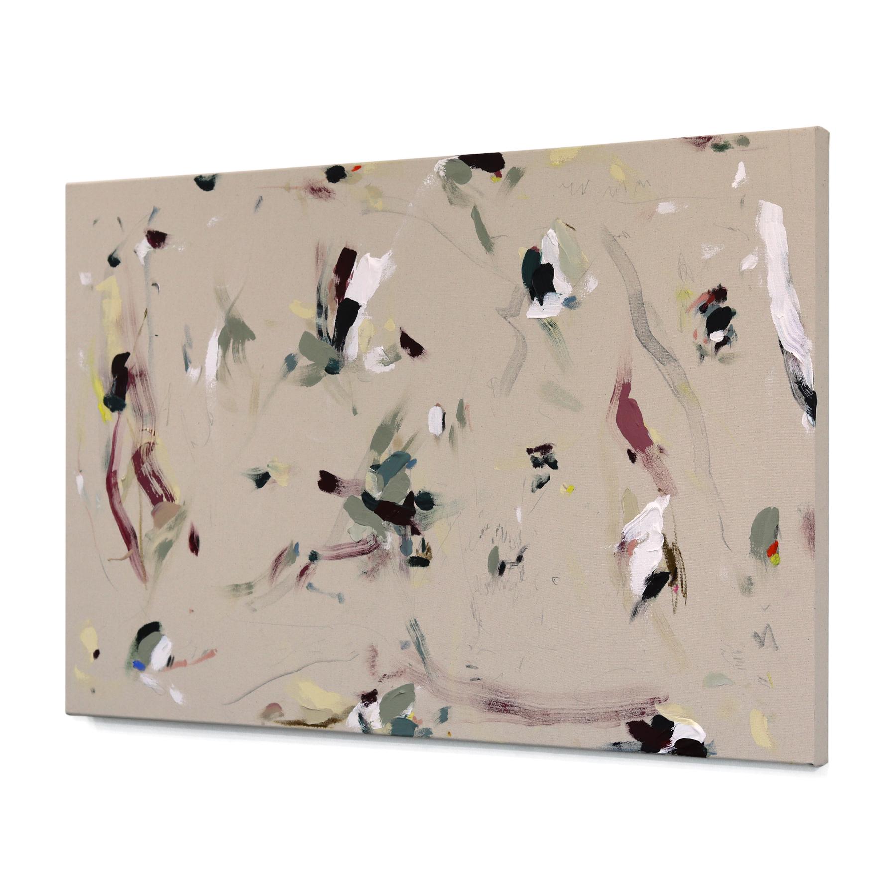 Tiny Moves - Pintura Minimalista Abstracta Moderna Textural Original sobre Lienzo en venta 2