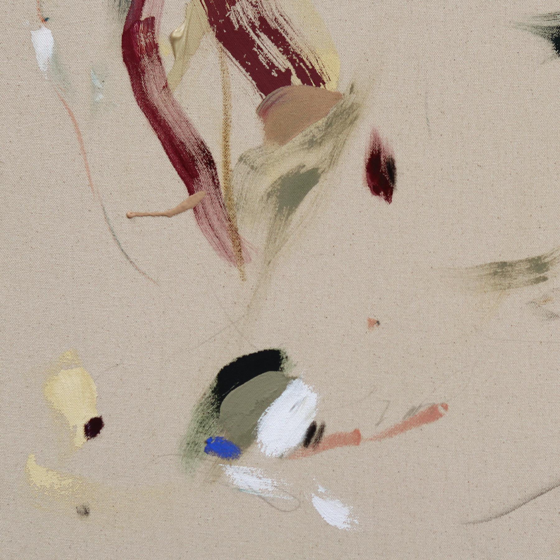 Tiny Moves - Pintura Minimalista Abstracta Moderna Textural Original sobre Lienzo en venta 5