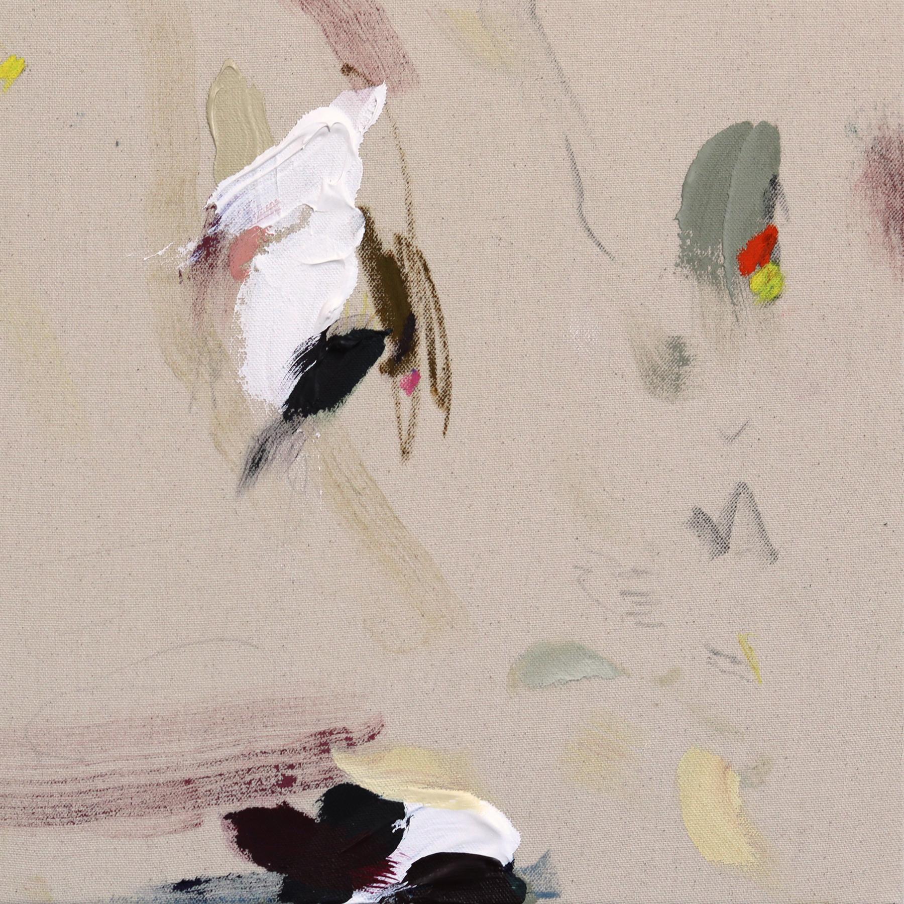 Tiny Moves - Pintura Minimalista Abstracta Moderna Textural Original sobre Lienzo en venta 6