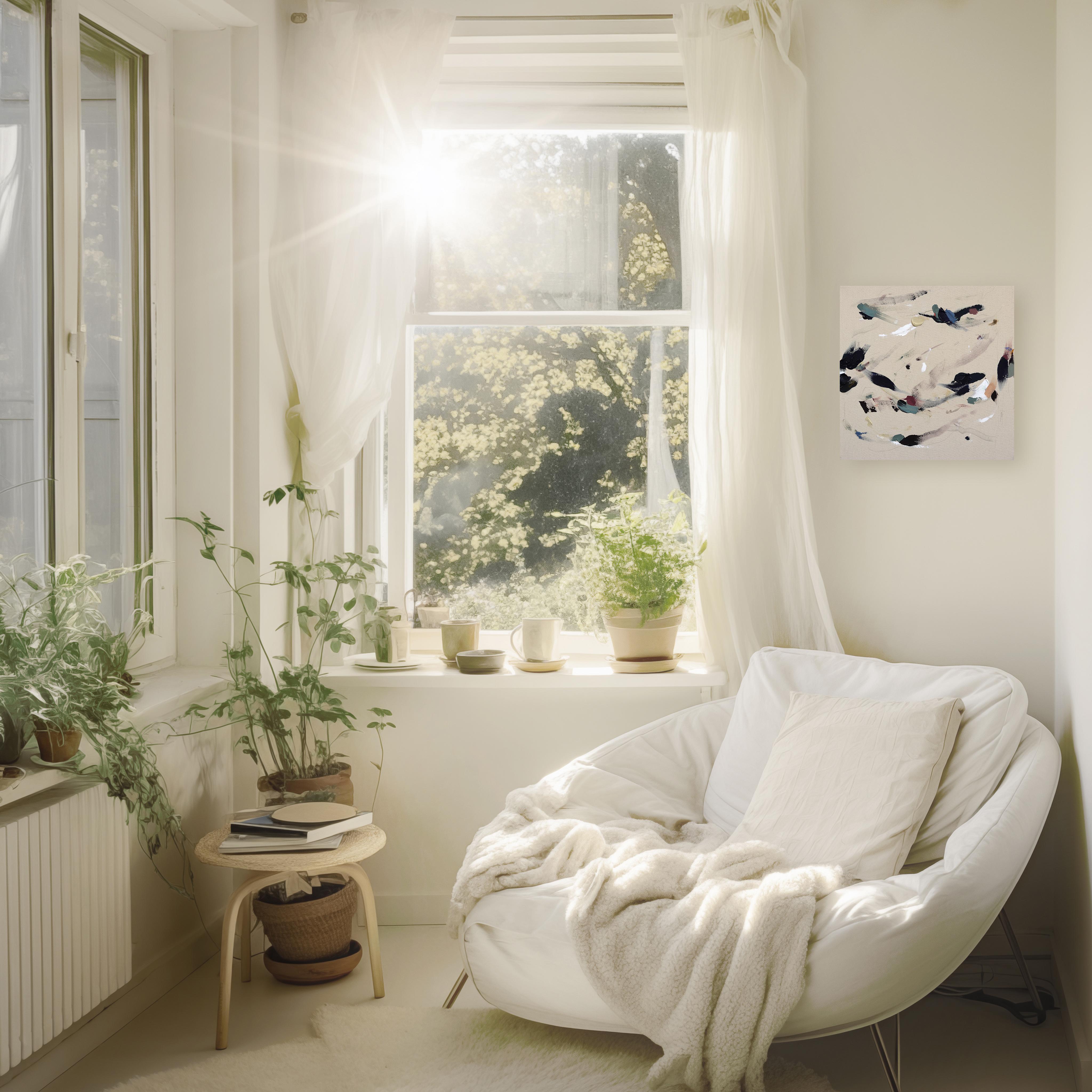 Up&Up - Pittura astratta su tela grezza Nature 3
