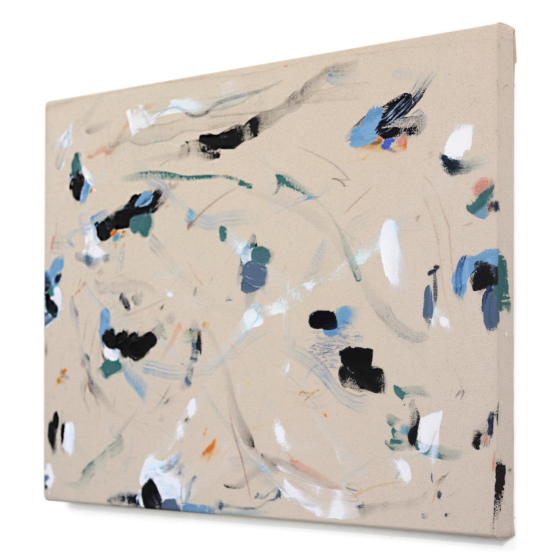 When the Tide is High - Original Minimalist Abstract Textural Painting on Canvas For Sale 2