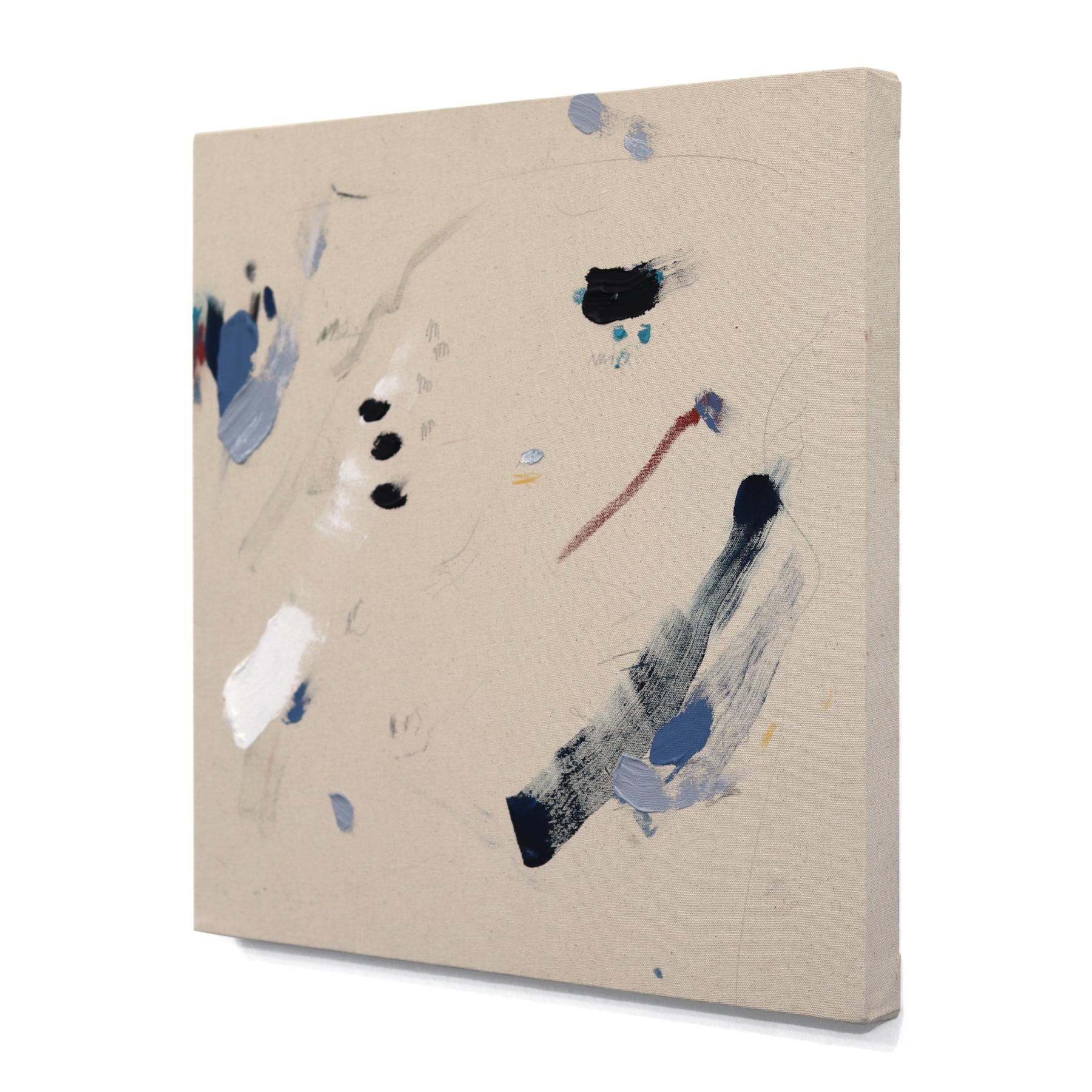 Wo das Wasser fließt - Abstrakt Modern Textural Minimalist Gemälde auf Leinwand (Beige), Abstract Painting, von Taylour Martin