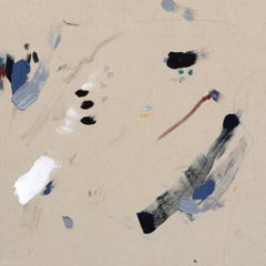 Por donde corre el agua - Pintura minimalista abstracta de textura moderna sobre lienzo
