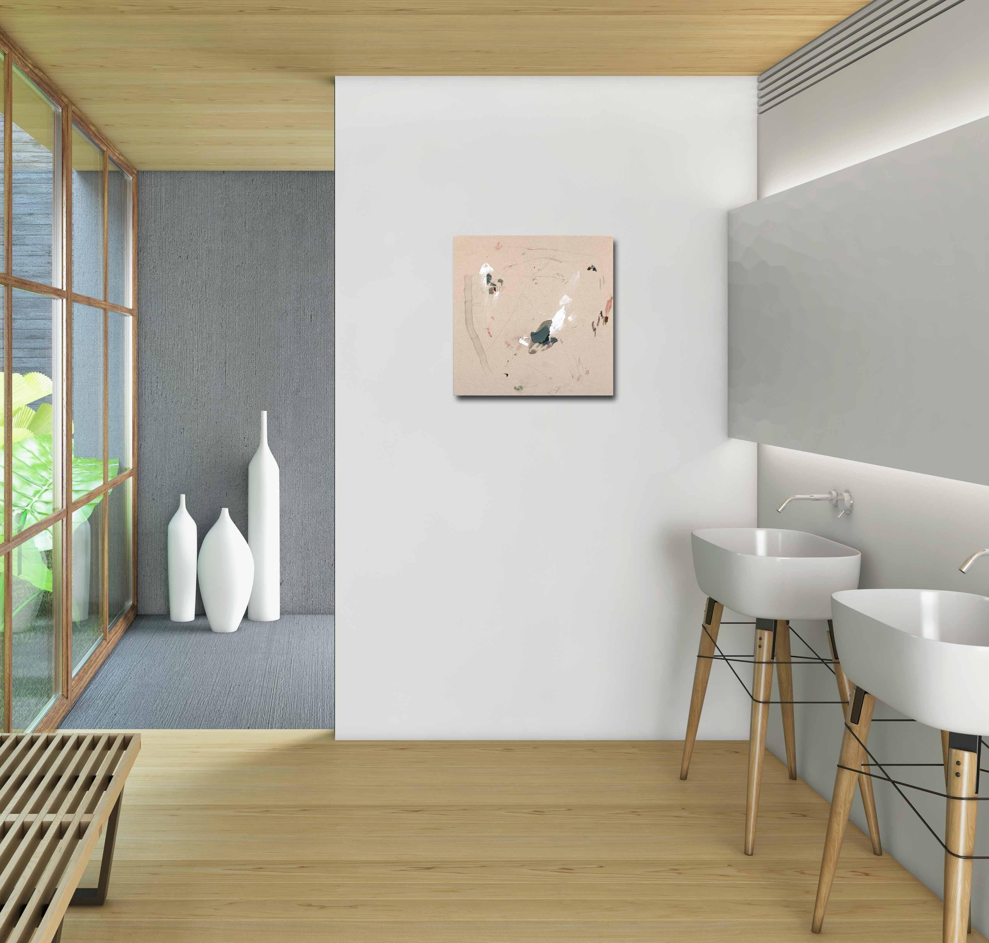 Avvolto in un sogno - Pittura astratta minimalista su tela Nature in vendita 3