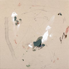 Wrapped in a Dream - Minimalist Abstract Painting on Natural Canvas