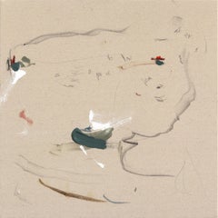 Yeah - Minimalist Abstract Painting on Natural Canvas