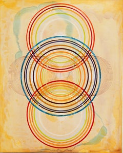 Tayo Heuser, Accretion Disk, 2016, ink on wood, Geometric Abstraction, Meditate