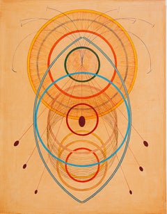 Tayo Heuser, Arrival, 2016, Tinte auf Holzplatte, Meditativ, Abstrakt, Geometrisch