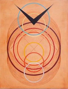 Tayo Heuser, Arrival, 2016, inchiostro su pannello di legno, Meditativo, Astratto geometrico