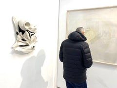 Tayo Heuser, For Agnes, 2017_Tinte auf handgeschöpftem Papier_44" x 44", Meditativ