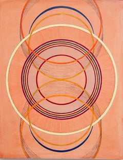 Tayo Heuser, Touch, 2016, ink on wood panel, Geometric Abstraction, Meditative