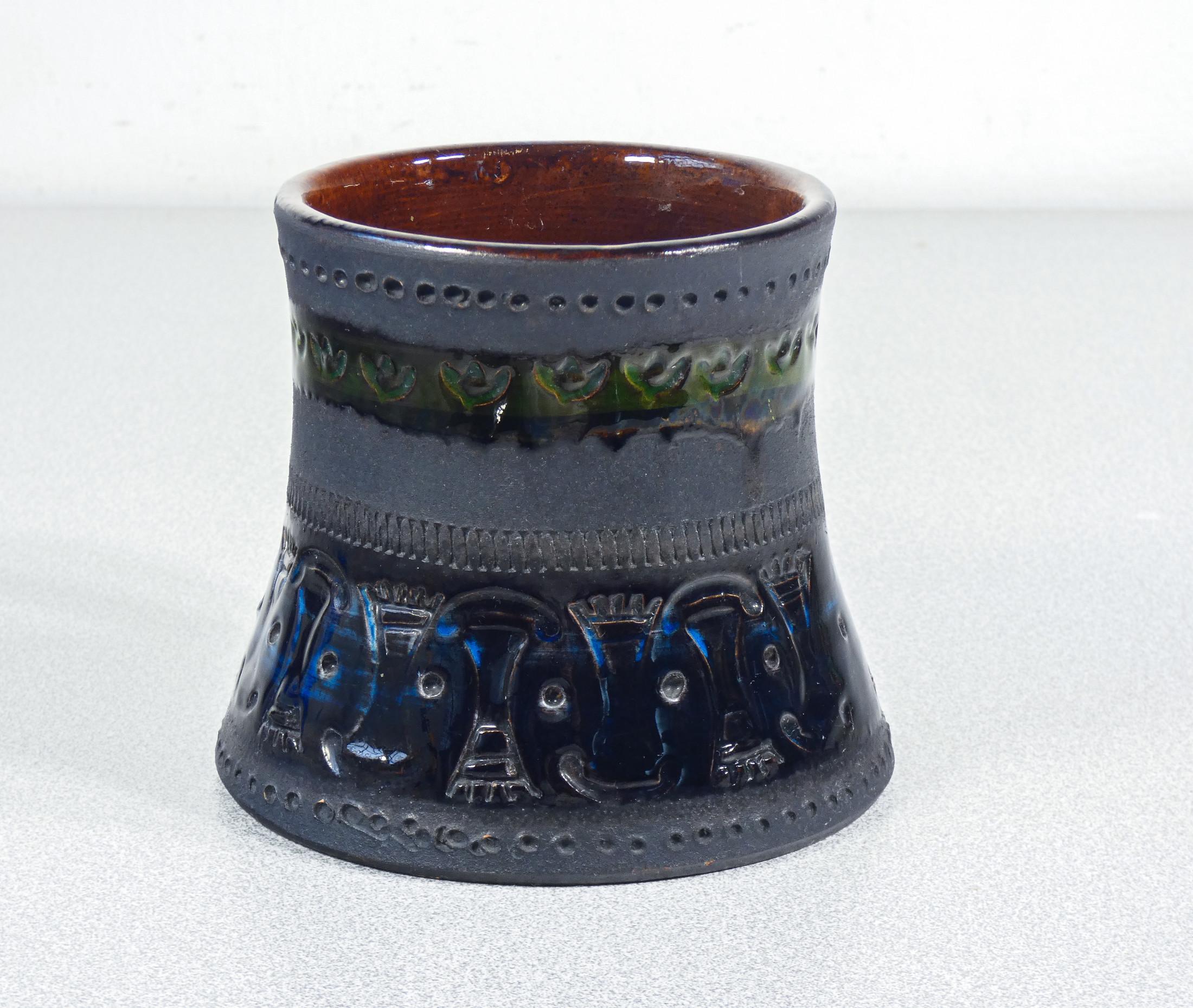 Ceramica Tazza in ceramica smaltata, design di Aldo LONDI per Bitossi. Italia, Anni 50/60 in vendita