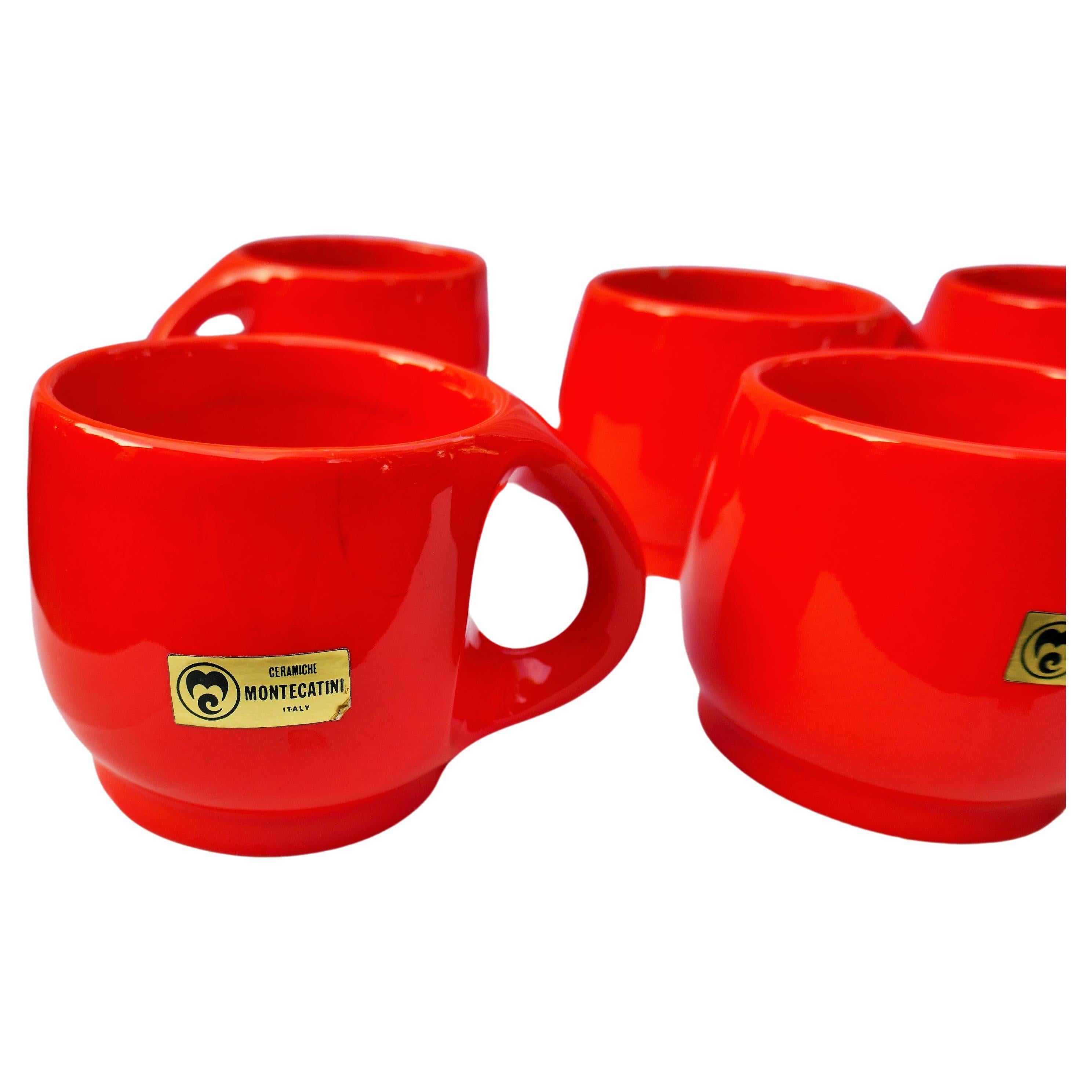 Italian Tazzine ceramica Montecatini in vendita