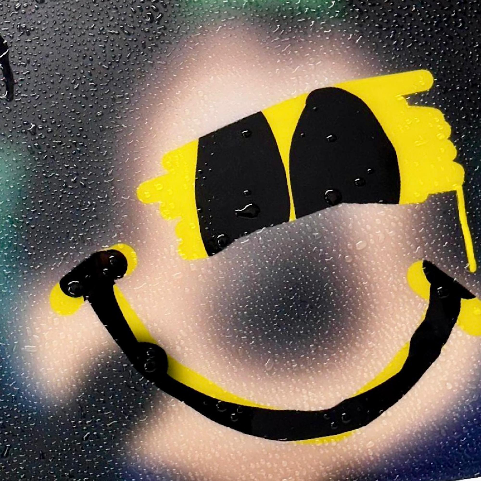 Disney popart contemporaneo mickey giallo verde figurativo pop tecnica mista incorniciato - Painting di TBOY