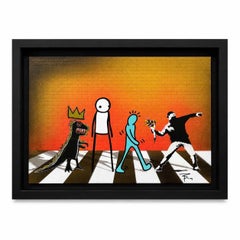 Original, Framed, Street art Pop Art Haring Banksy Stik Basquiat Fab4