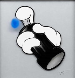 Original Sprühfarbe Kunstwerk von Mickey Mouse, gemischte Medien, 1/1 gerahmt