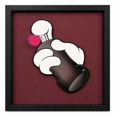 Original Spray Paint Artwork of Mickey Mouse, Mixed Media, 1/1 Framed