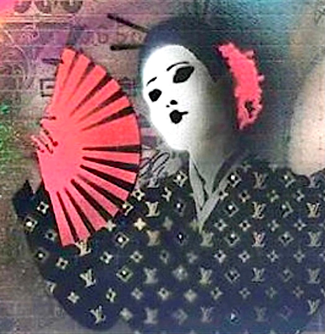 pop art moda contemporánea LV Geisha arte callejero popart figurativo enmarcado en venta 1