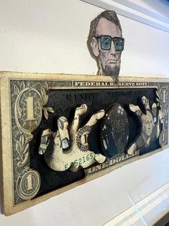 Pop Art zeitgenössische Präsident Währung figurative Farbe Pop gemischte Medien gerahmt