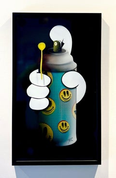pop art contemporain street art disney Mickey mixed media encadré