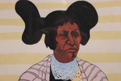 "Hopi Maiden" - Print 44/200 Native American Woodcut Portrait