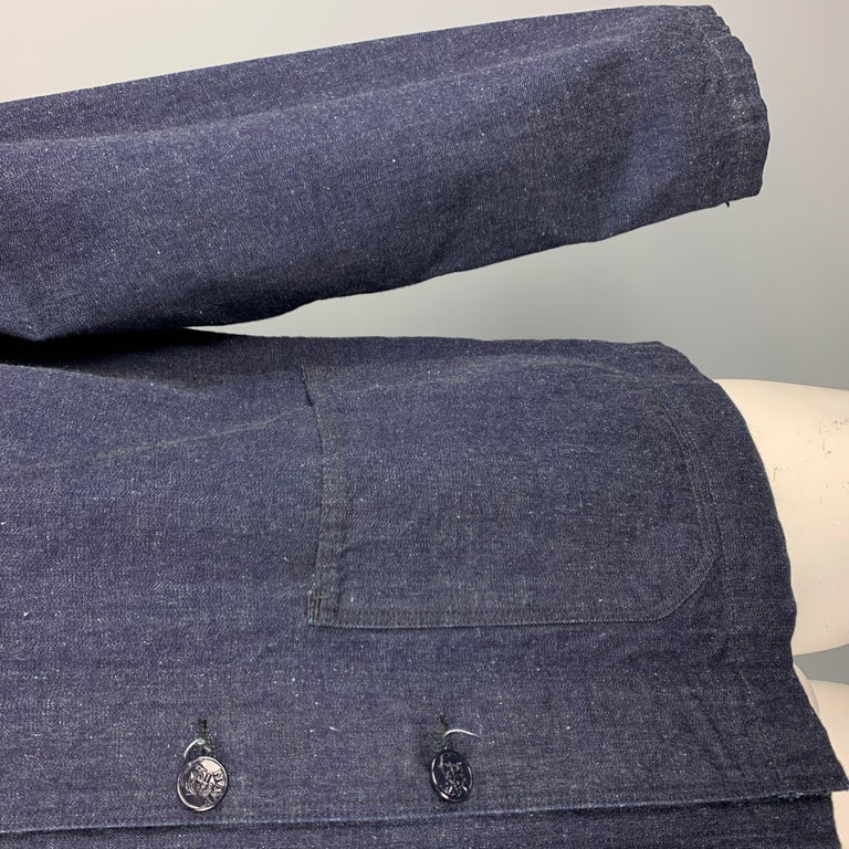 TCB Jeans L Indigo Cotton Shawl Collar Jacket For Sale at 1stDibs | tcb ...