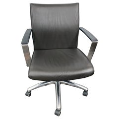 TCC Low Back Brown Leather Office Chair