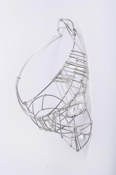 Tchìa 03 – Einzigartige Halskette aus Bronze, Stahldraht und Glas von Syene Bernal Luna
