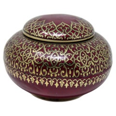 Tchibo Zinnschachtel Rot und Gold Arabesque Couchtisch Vintage 1960 Deutschland