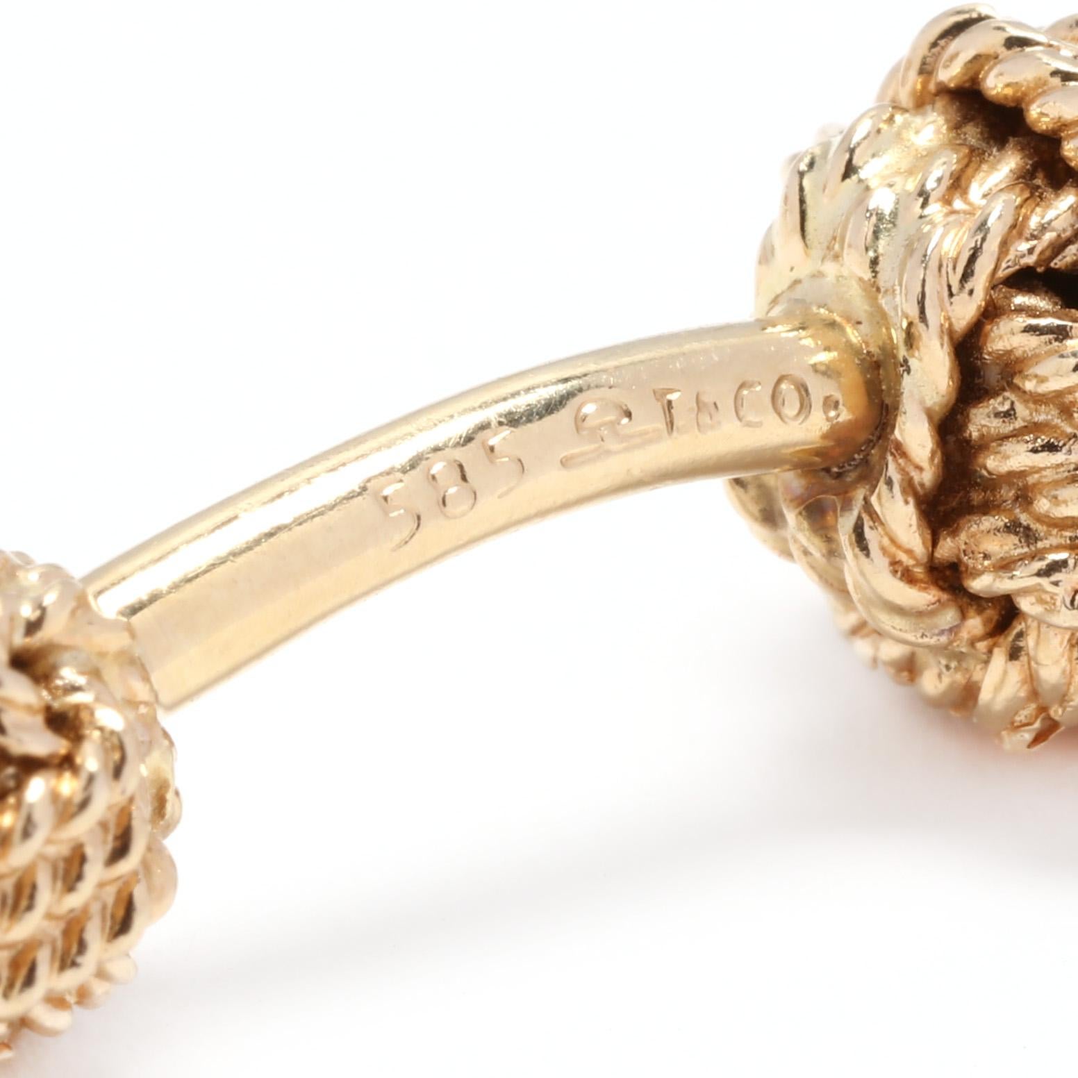 Women's or Men's Tiffany & Co. 14Y Knot Cufflinks